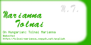 marianna tolnai business card